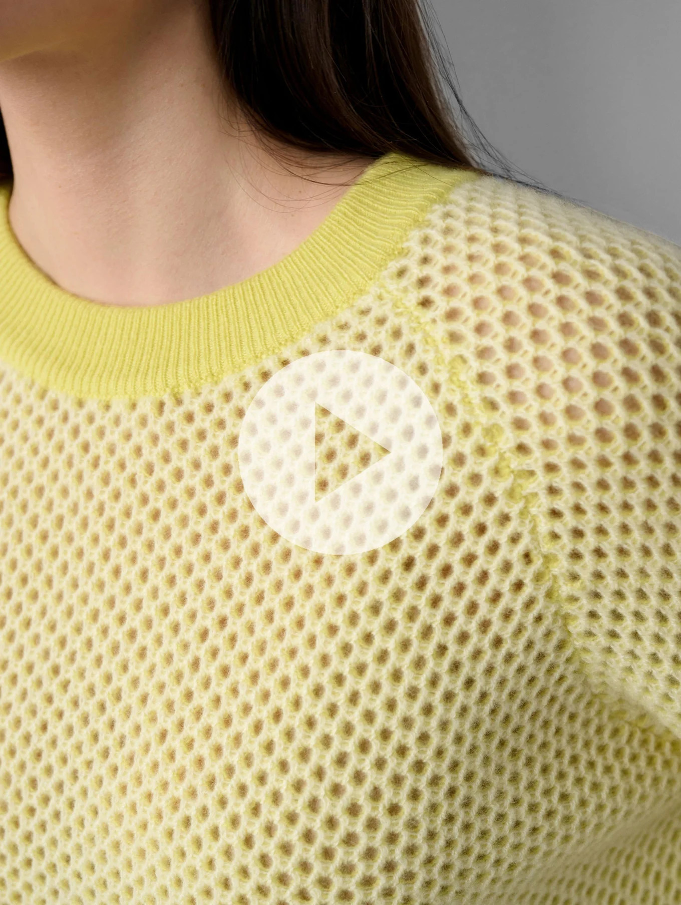 Cashmere Ramona Mesh Sweatshirt | White and Warren