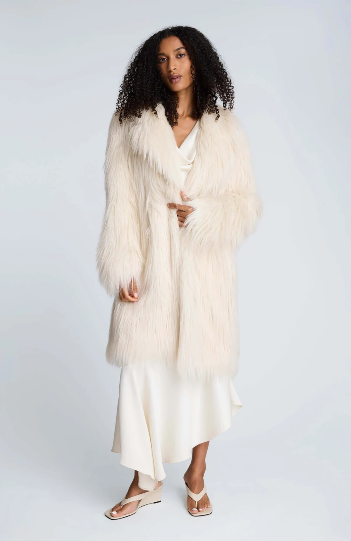 Kenneth ColeMidi Fur Jacket With Notch Lapel | Belk