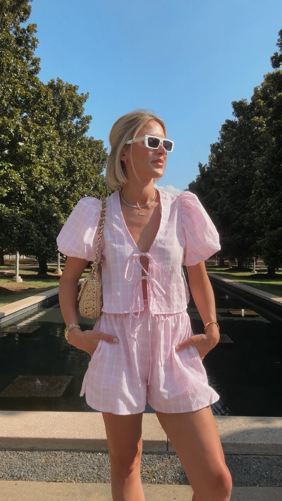 puff sleeve pink matching set 💖  wearing size small in top & bottom! 

#LTKxNSale