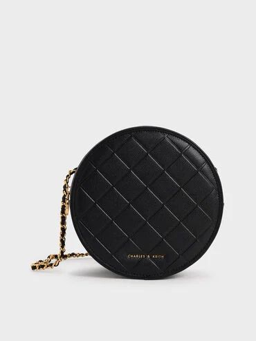 Kwan Quilted Circle Bag | Charles & Keith US