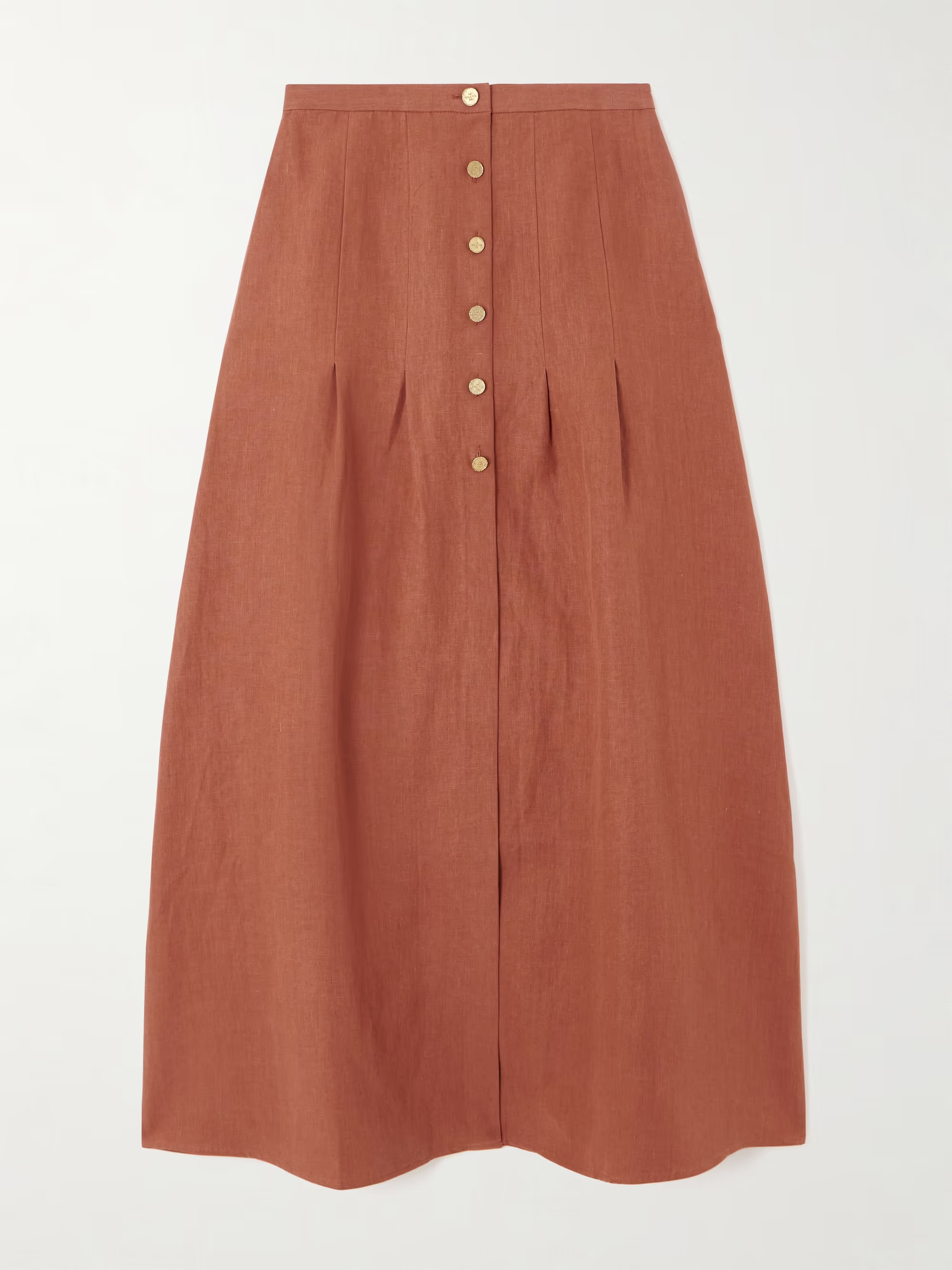 Hadera pleated organic linen-gauze maxi skirt | NET-A-PORTER (US)
