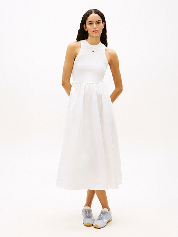 Slim Sleeveless Poplin Maxi Dress | Tommy Hilfiger UK