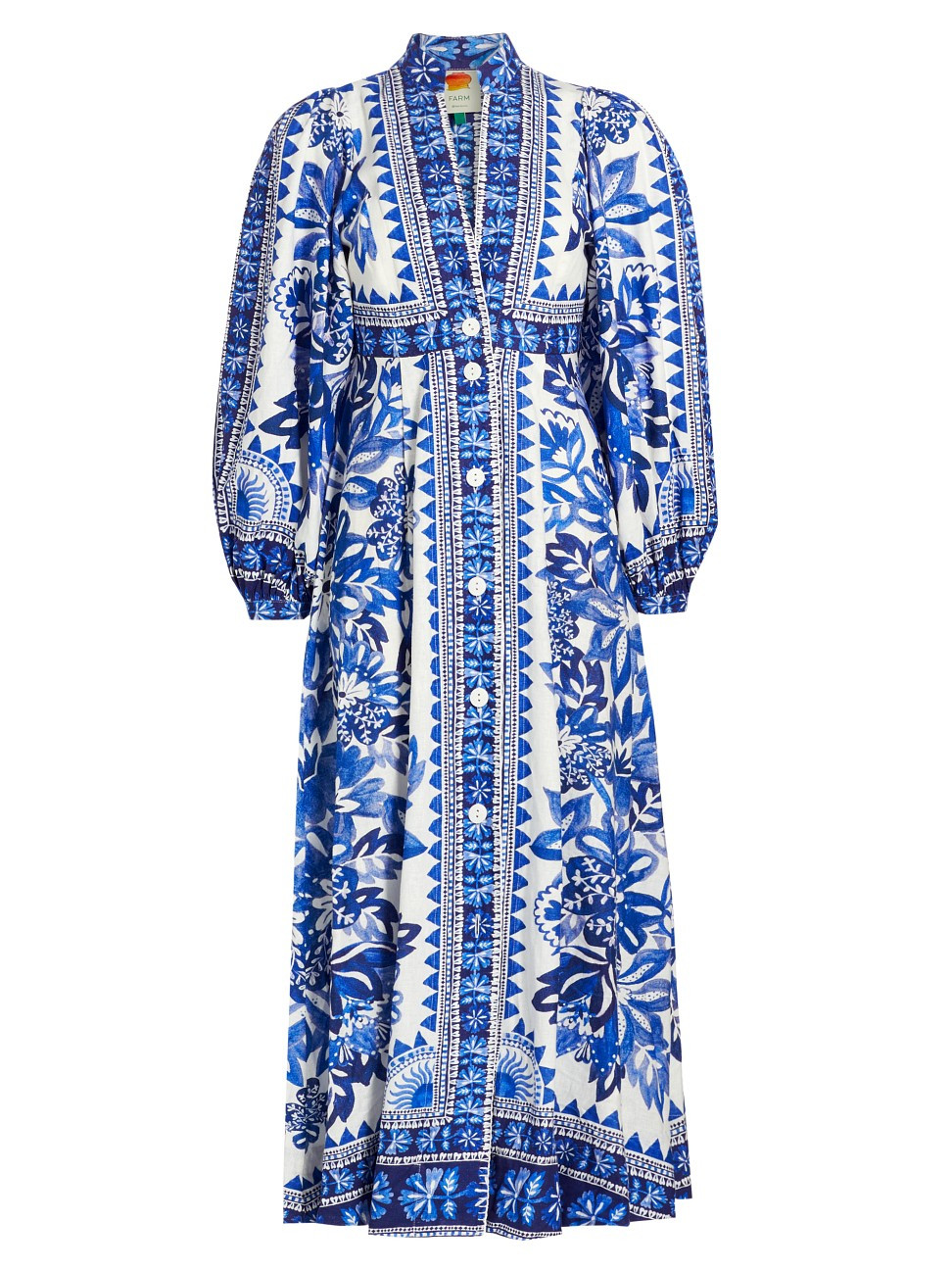 Women's Flora Tapestry Maxi Dress - Flora Tape Stry Off White - Size Large | Saks Fifth Avenue