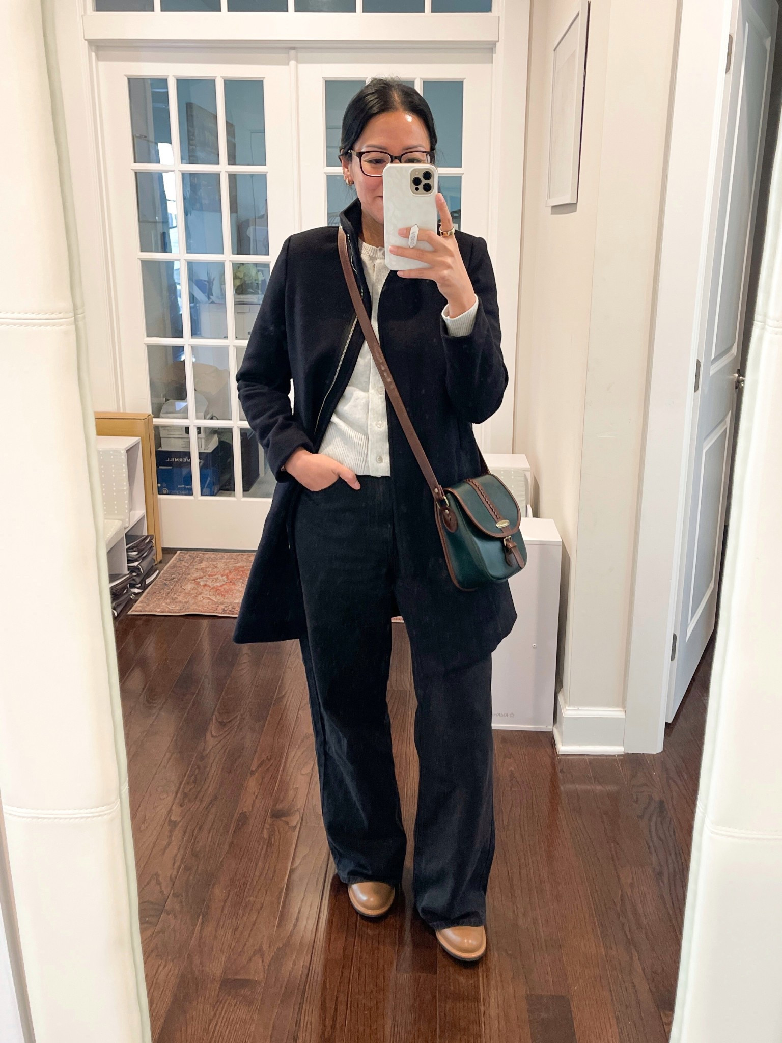 Size small cardigan
Size 27 jeans
Boots are true to size 
Exact coat is old from Old Navy


#LTKootd #LTKPetite #LTKOver40