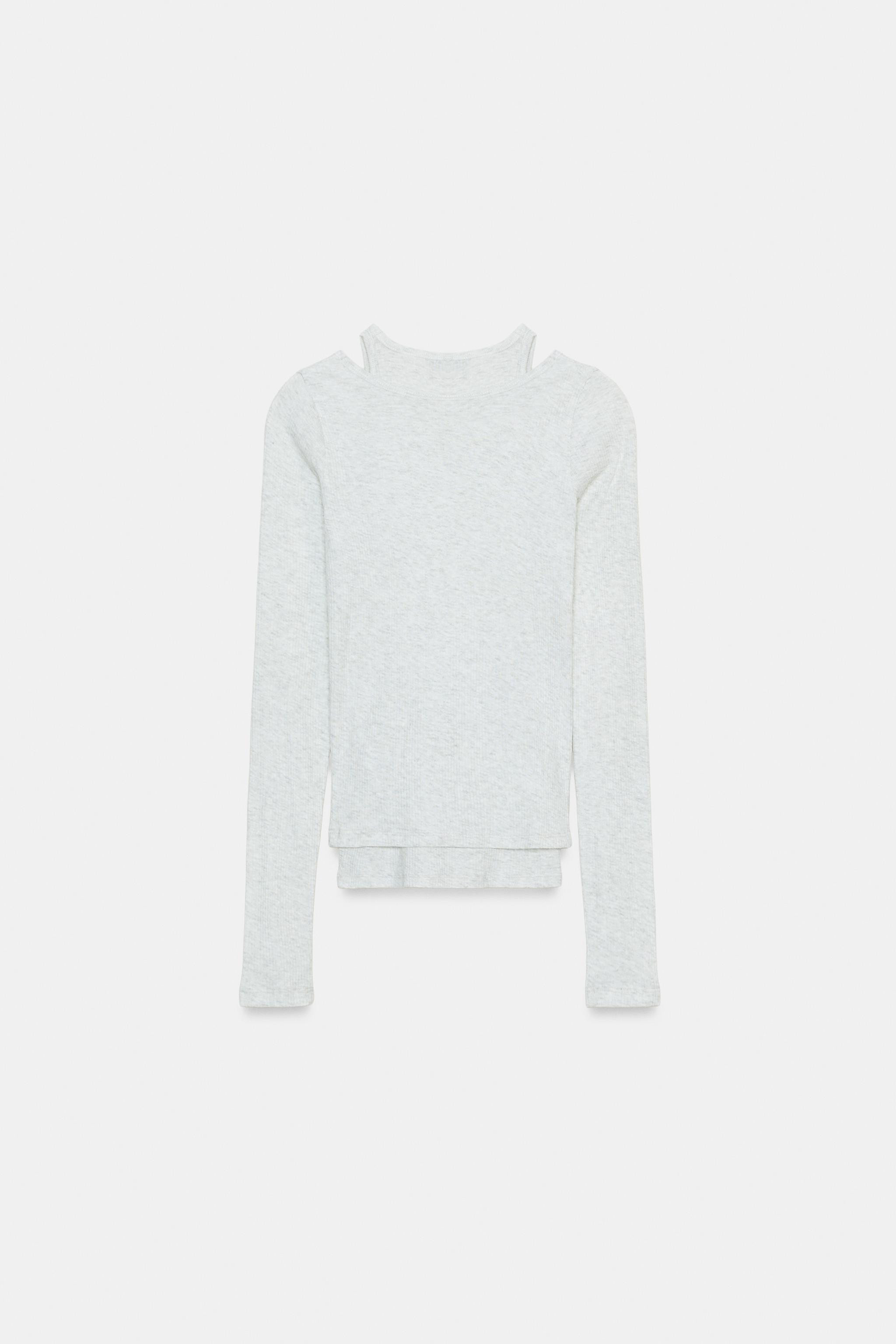 DOUBLE RIBBED T-SHIRT | Zara UK