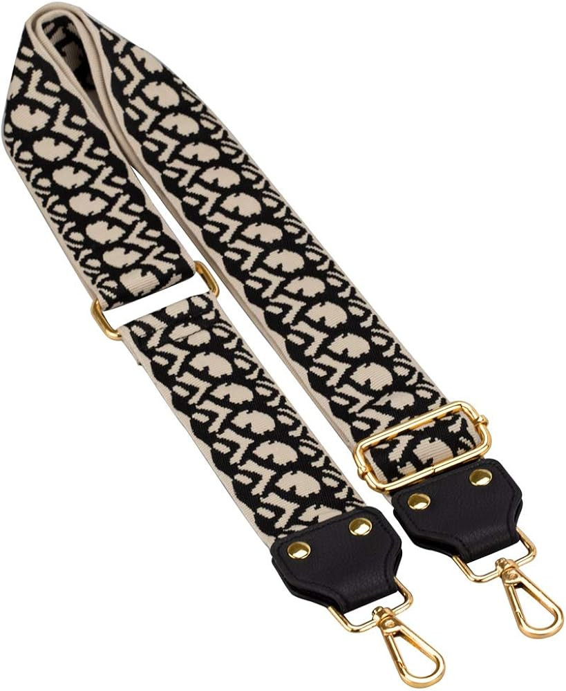 Adjustable Replacement Crossbody Strap Purse Guitar Style Jacquard Woven Embroidered Handbag Straps | Amazon (US)