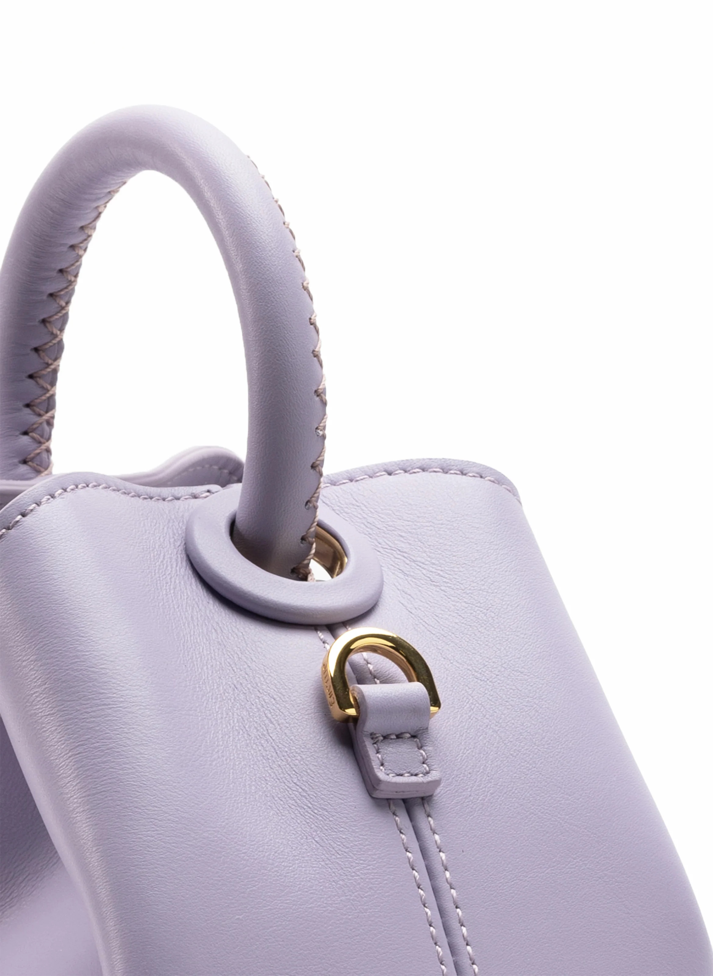 Baozi Leather Lilac - Designer Leather Handbag - Elleme | Elleme