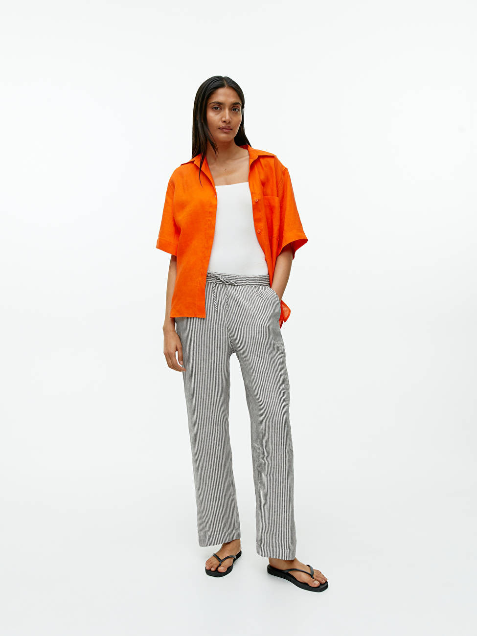 Linen Drawstring Trousers | ARKET (US&UK)