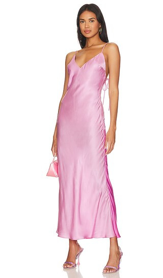 Lesia Midi Dress in Orchid Pink | Revolve Clothing (Global)