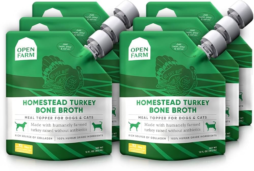 Open Farm Bone Broth, Food Topper for Both Dogs and Cats with Responsibly Sourced Meat and Superf... | Amazon (US)