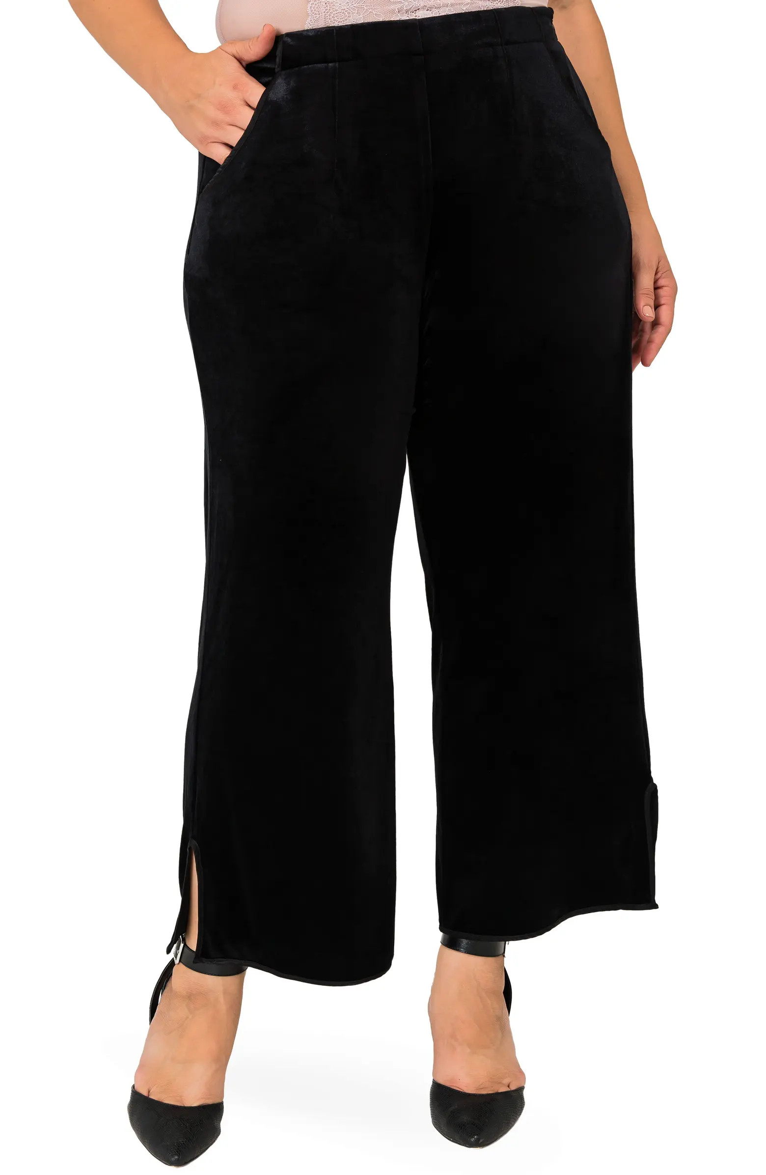 Standard & Practices Libby High Rise Velvet Pants | Nordstrom
