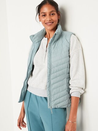 Water-Resistant Narrow-Channel Puffer Vest for Women | Old Navy (US)