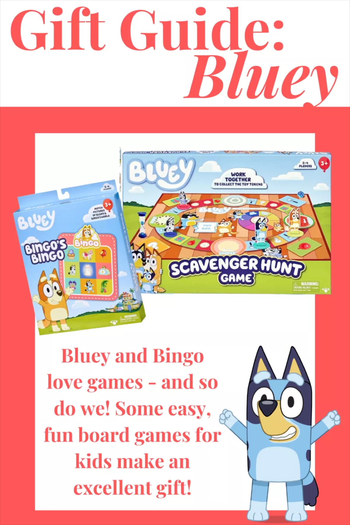 Bluey Bingo's Bingo Card Game, Fun Matching Game