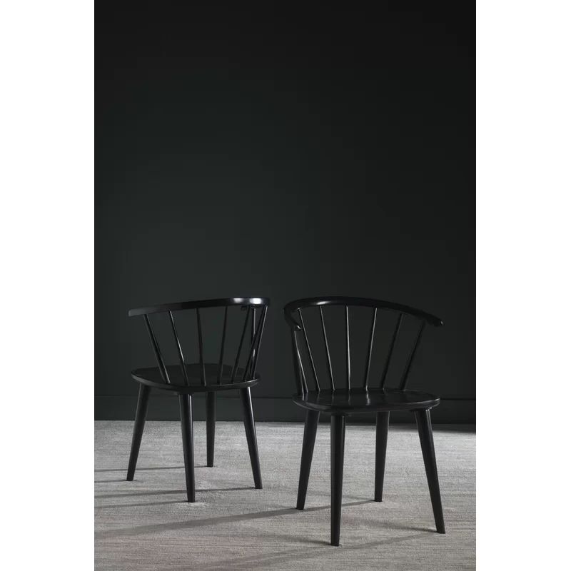 Black Spindle Windsor Back Arm Chair (Set of 2) | Wayfair North America