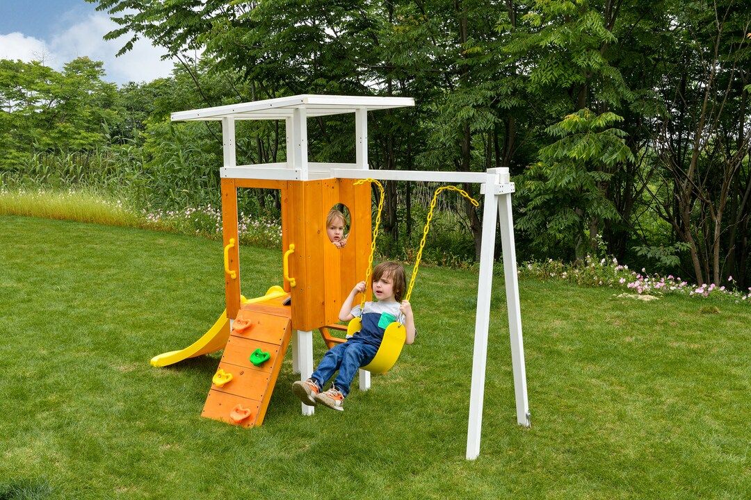 Avenlur Forest Medium Outdoor Toddler Swing Set - Etsy | Etsy (US)