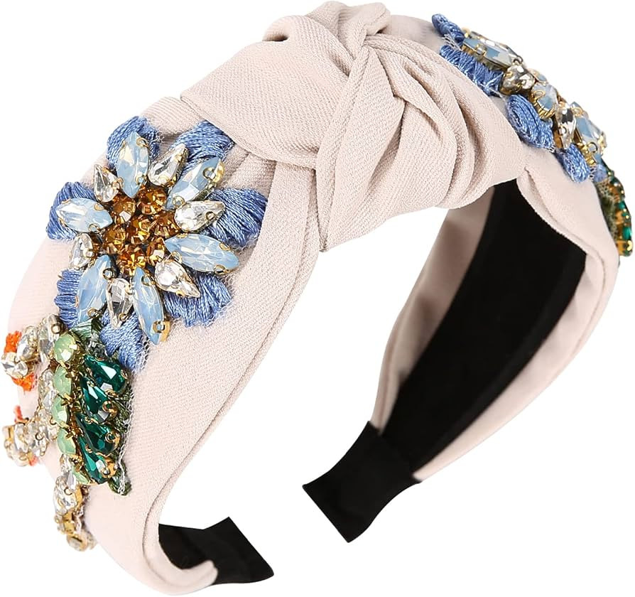 Rhinestone Crystal Headband For Women Handmade Jewelry Girls Hair Accessories Diamond Fashion Hea... | Amazon (US)