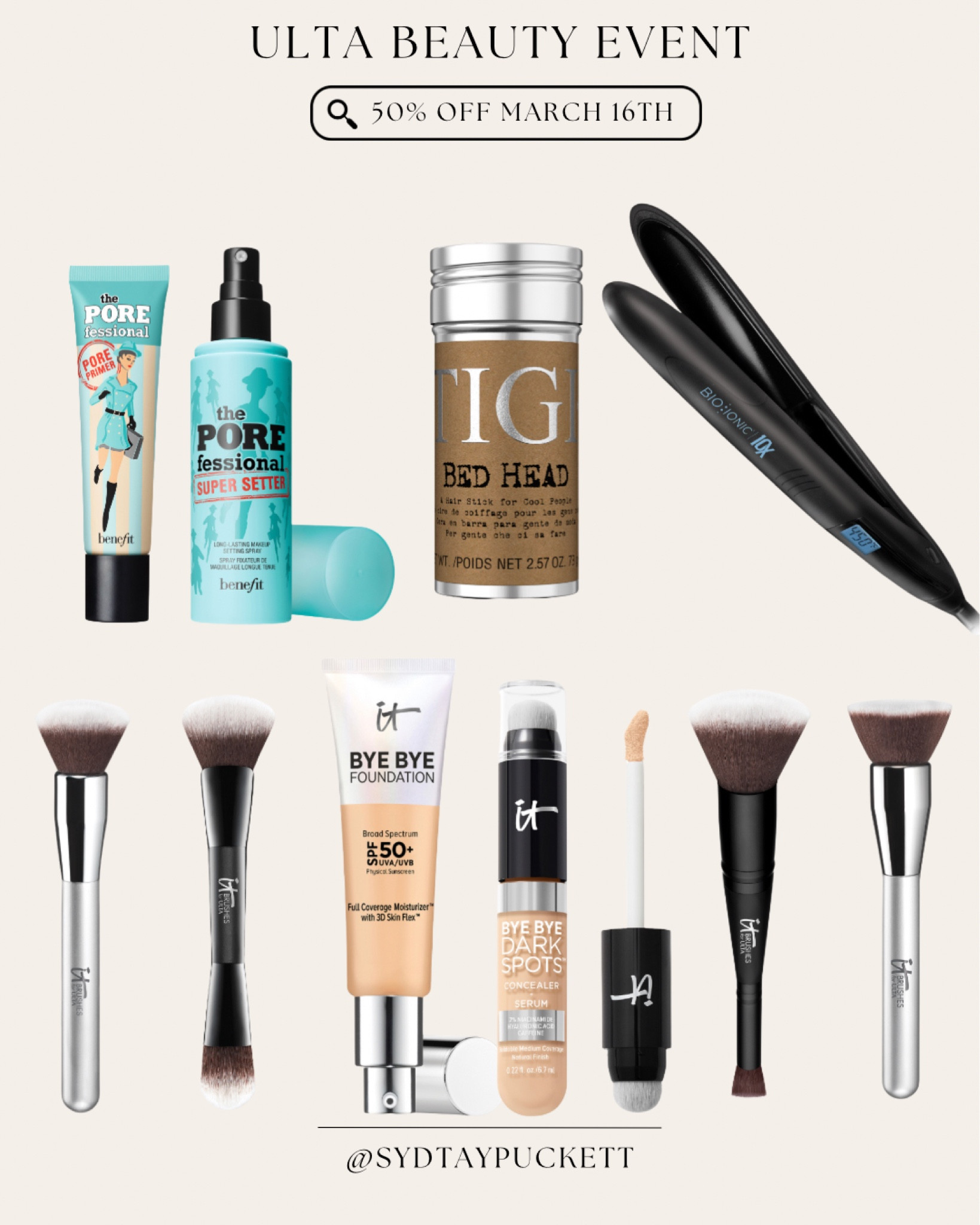 Ulta beauty event! 50% off select items! Today only, save on some of my favorites! 

Makeup | foundation | beauty | hair care 

#LTKsalealert #LTKstyletip #LTKbeauty
