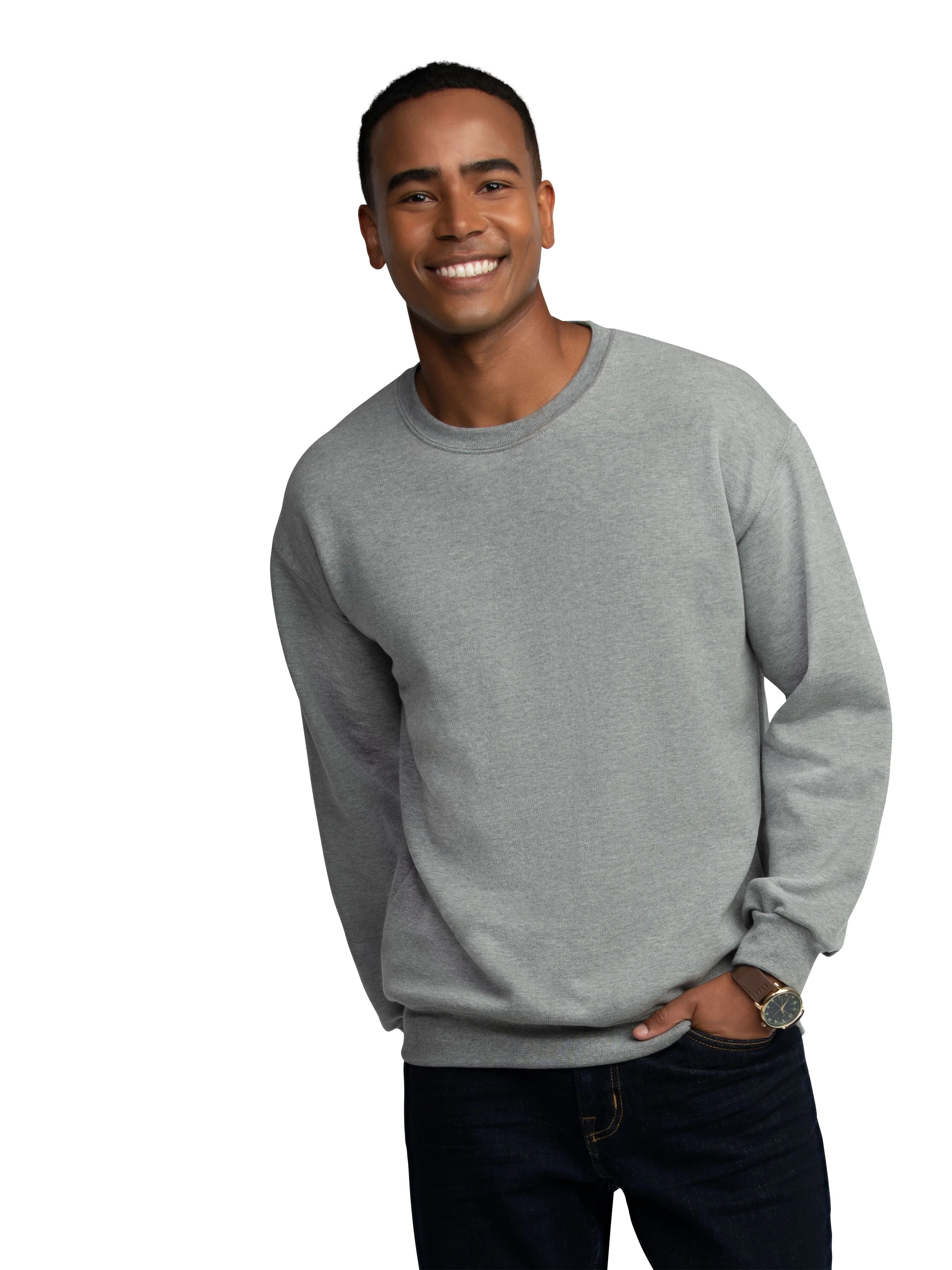 Fruit of the Loom Men's EverSoft Fleece Crew Sweatshirt, Sizes S-4XL | Walmart (US)
