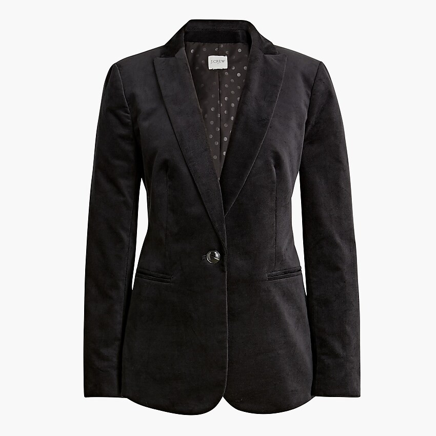 Velveteen one-button blazer | J.Crew Factory