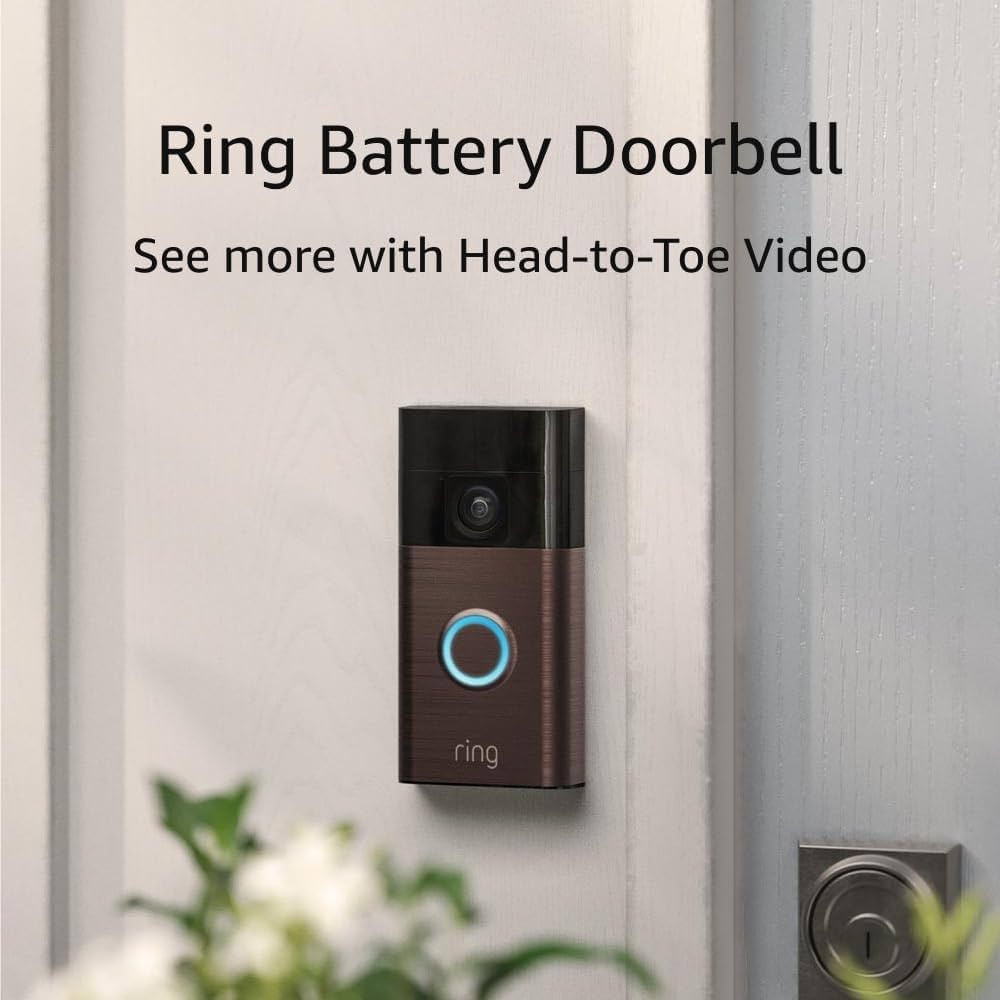 Ring Battery Doorbell, Head-to-Toe Video, Live View with Two-Way Talk, and Motion Detection & Ale... | Amazon (US)