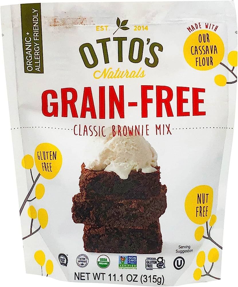 Otto's Naturals Classic Brownie Mix - Organic, Gluten-Free, Nut Free, Non-GMO Verified, Made with... | Amazon (US)