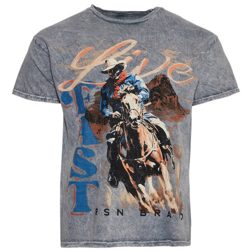Graphic Tees Mens Graphic Tees Live Fast Cowboy T-Shirt - Mens Black/Multi Size XL | Foot Locker (US)