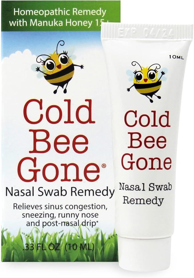 Cold Bee Gone Nasal Swab Cold and Flu Symptom Remedy w/Manuka Honey - 100+ Doses - All Natural fo... | Amazon (US)