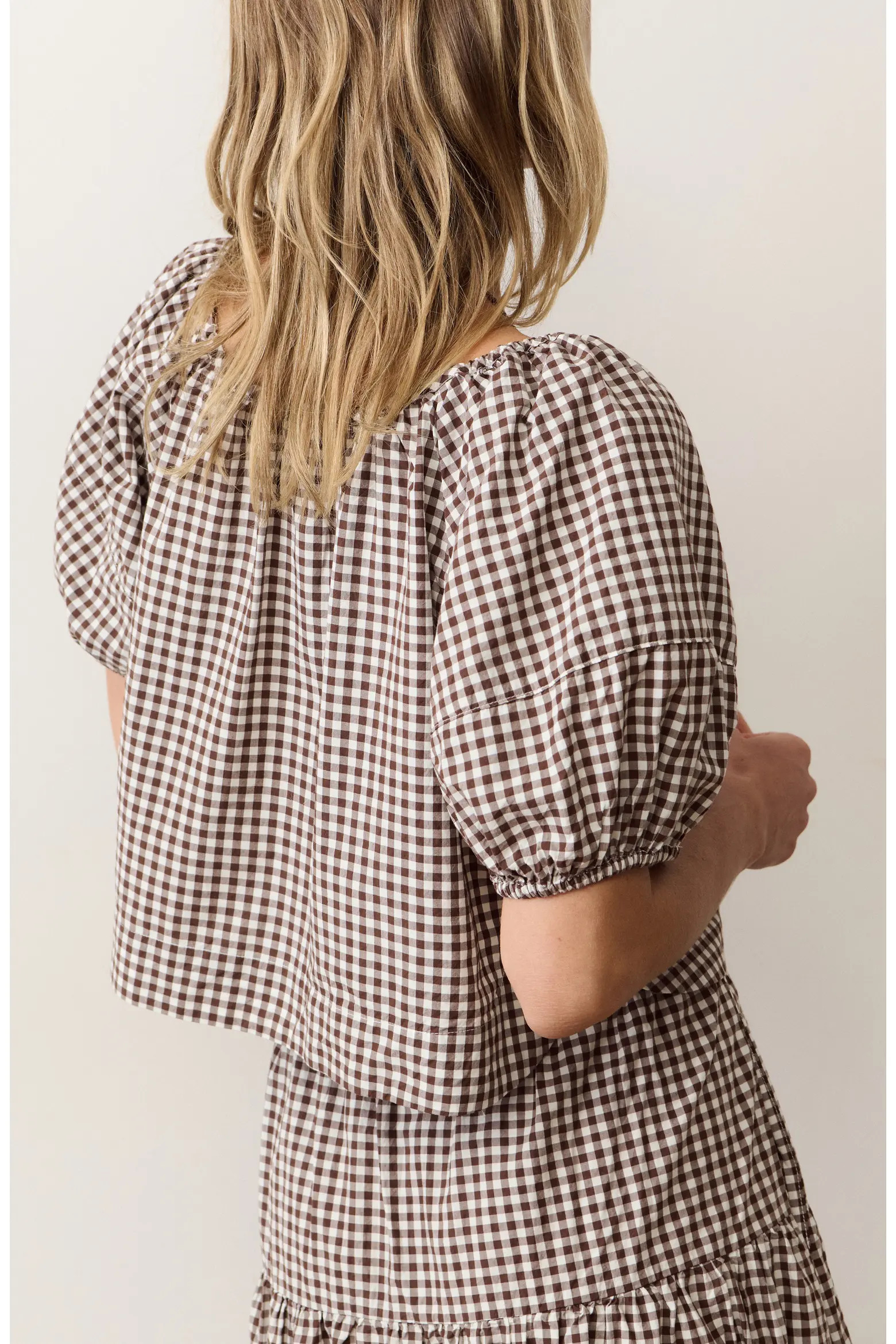Marine Layer Gia Gingham Pima Cotton Top (Women) | Nordstrom | Nordstrom