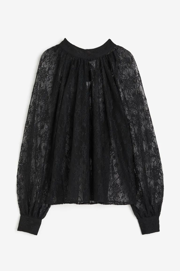 Tie-neck Lace Blouse | H&M (US + CA)