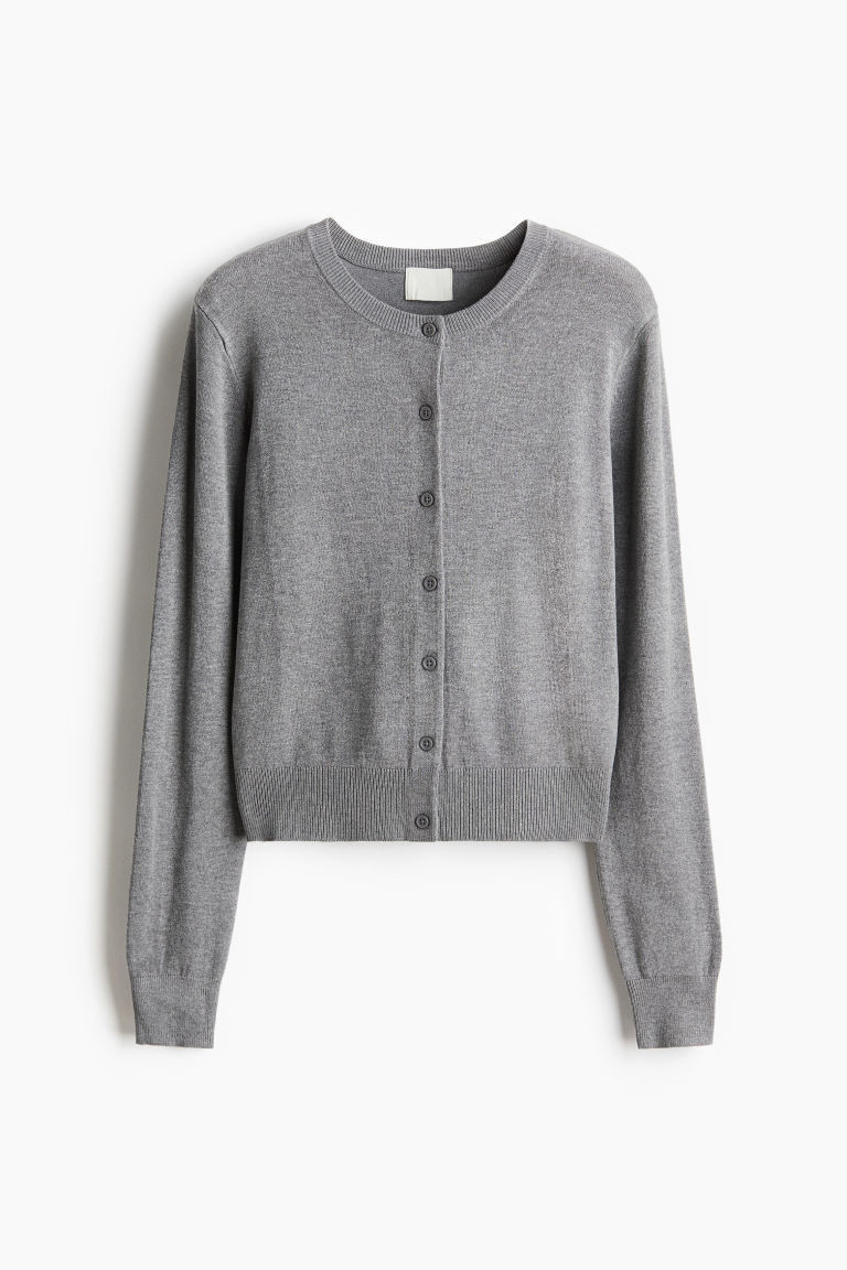 H & M - Fine-knit Cardigan - Gray | H&M (US + CA)