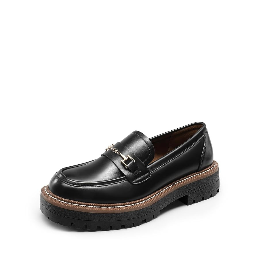 DREAM PAIRS Loafers for Women Platform Chunky Heel Square Toe Slip On Loafers Business Office Sch... | Amazon (CA)