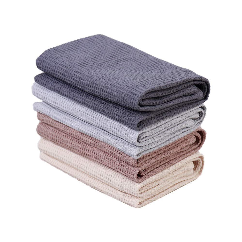 PY HOME & SPORTS Dish Towels Set, 100% Cotton Waffle Weave Kitchen Towels 4 Pieces, Super Absorbe... | Amazon (US)