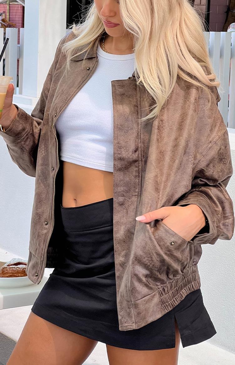 Lioness Kenny Chocolate Bomber Jacket | Beginning Boutique (AU)