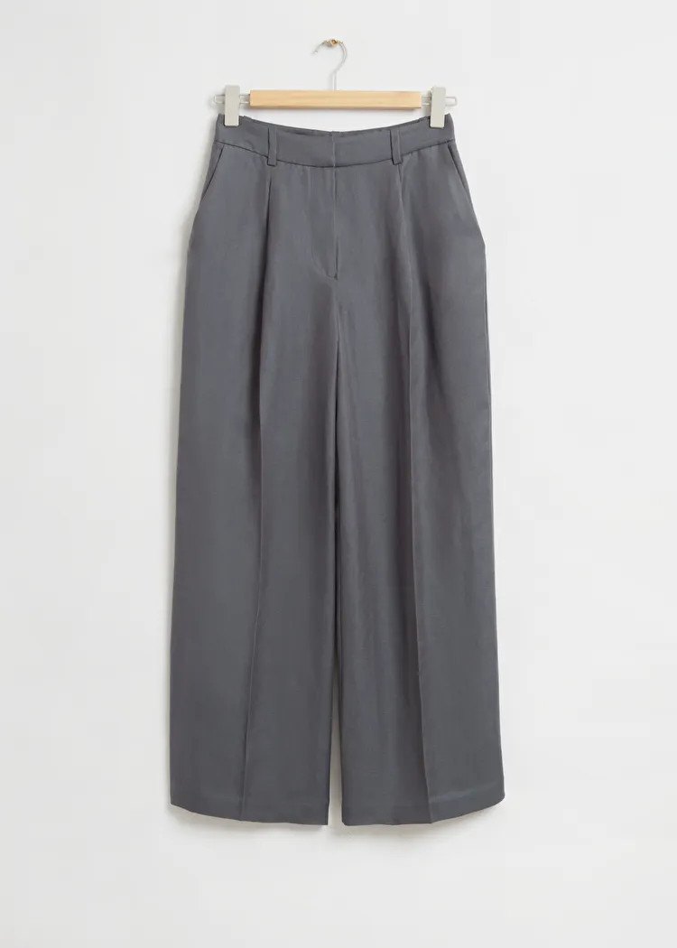 Wide Tailored Press Crease Trousers | & Other Stories (EU + UK)