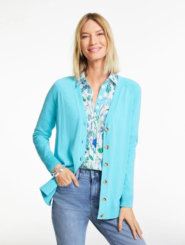 V-Neck Girlfriend Cardigan | Talbots