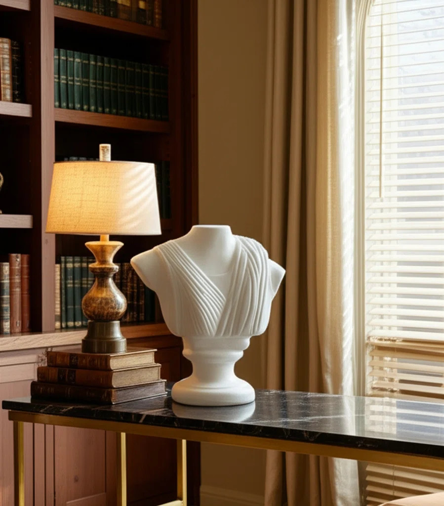 Sculpture Bust Paper Wood Mache Mdf Draped Classical Body Form Home Office Bedroom Living Room De... | Wayfair North America
