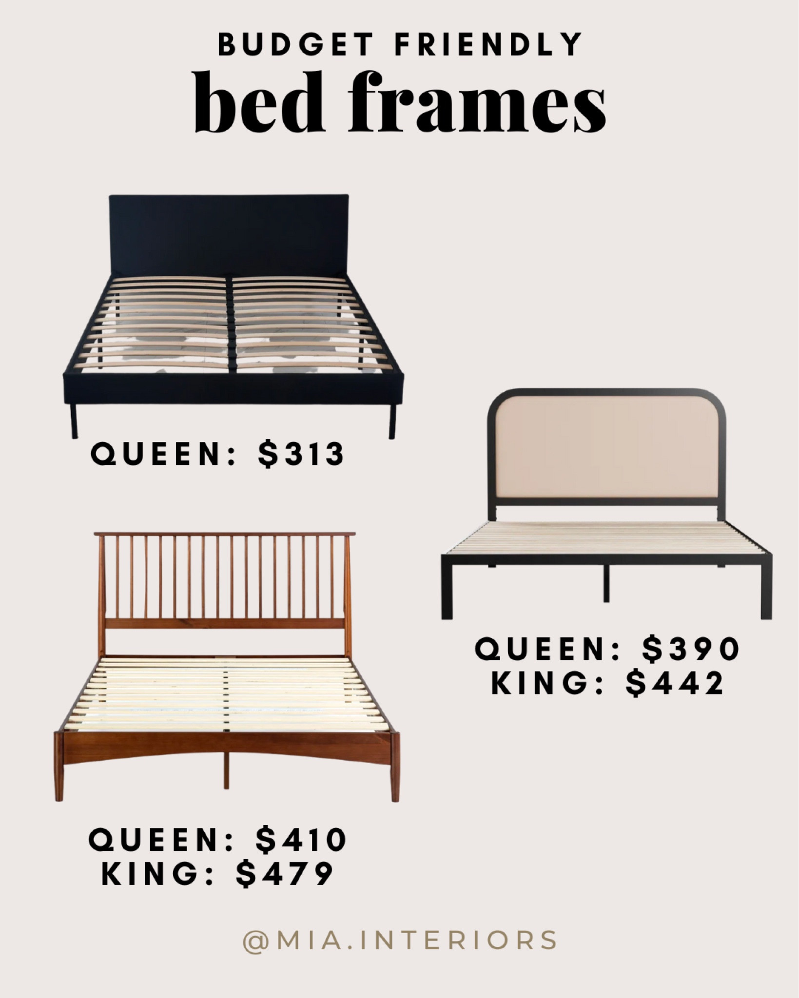 Bed frames on a budget

#budgetbed #budgetfriendlybedroom #bedframes 

#LTKhome #LTKsalealert #LTKSeasonal