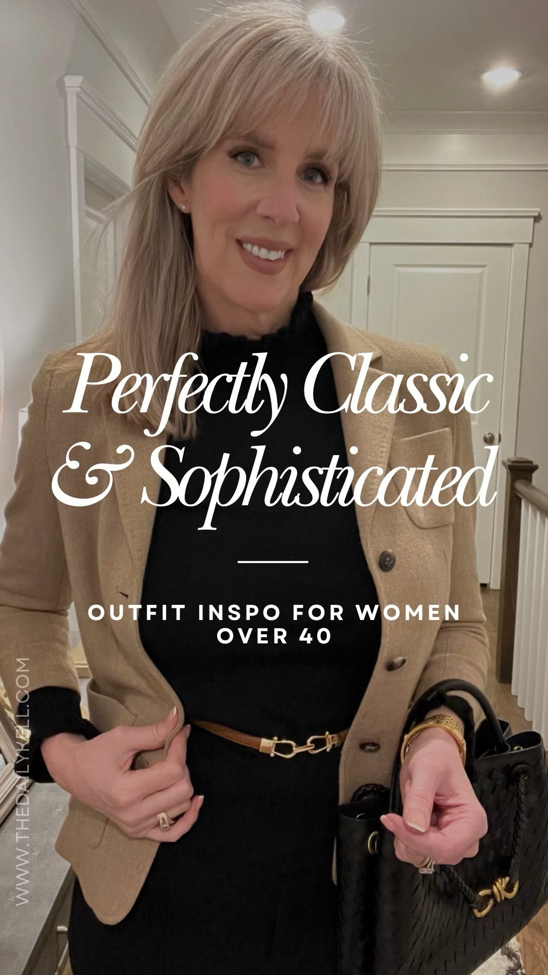 Today we are going for classic sophistication.  Whether it’s to the office, attending a function like a luncheon or an evening out, this look can easily transition between day or night.  

💕Starting with a monochromatic base makes it super easy.  

This sweater is under $30 and comes in multiple colors.  I’m wearing a size small.  I’ve added @spanx trousers (wearing a medium/tall) and a tailored blazer in a neutral camel color.  My blazer is from two seasons ago, so I’ve tagged the most recent plus other options. 

Accessories are all gold.  My bracelet is under $30 from @katespadeny and my belt comes in a 2-pack (brown and black) for $21. It’s adjustable, which I love.  

My ballet flats were an investment piece but you can easily achieve the same look with so many option out there.  I’ve tagged several if you’re looking for similar ballet flats at different price points. 

This is a comfortable and easy look that can go from the office to evening.  I always want to look put together but at 50, I’m all about being comfortable.   My days of suffering for fashionable looks are behind me.   


#LTKstyletip #LTKover40 #LTKfindsunder50