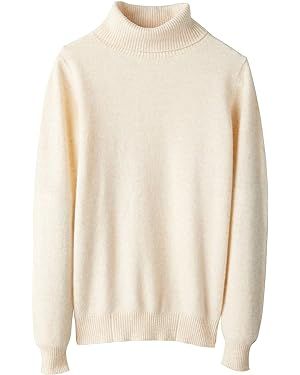 LINY XIN Women's Turtleneck 100% Merino Wool Swetaer Fall Winter Warm Long Sleeve Knitted Pullove... | Amazon (US)