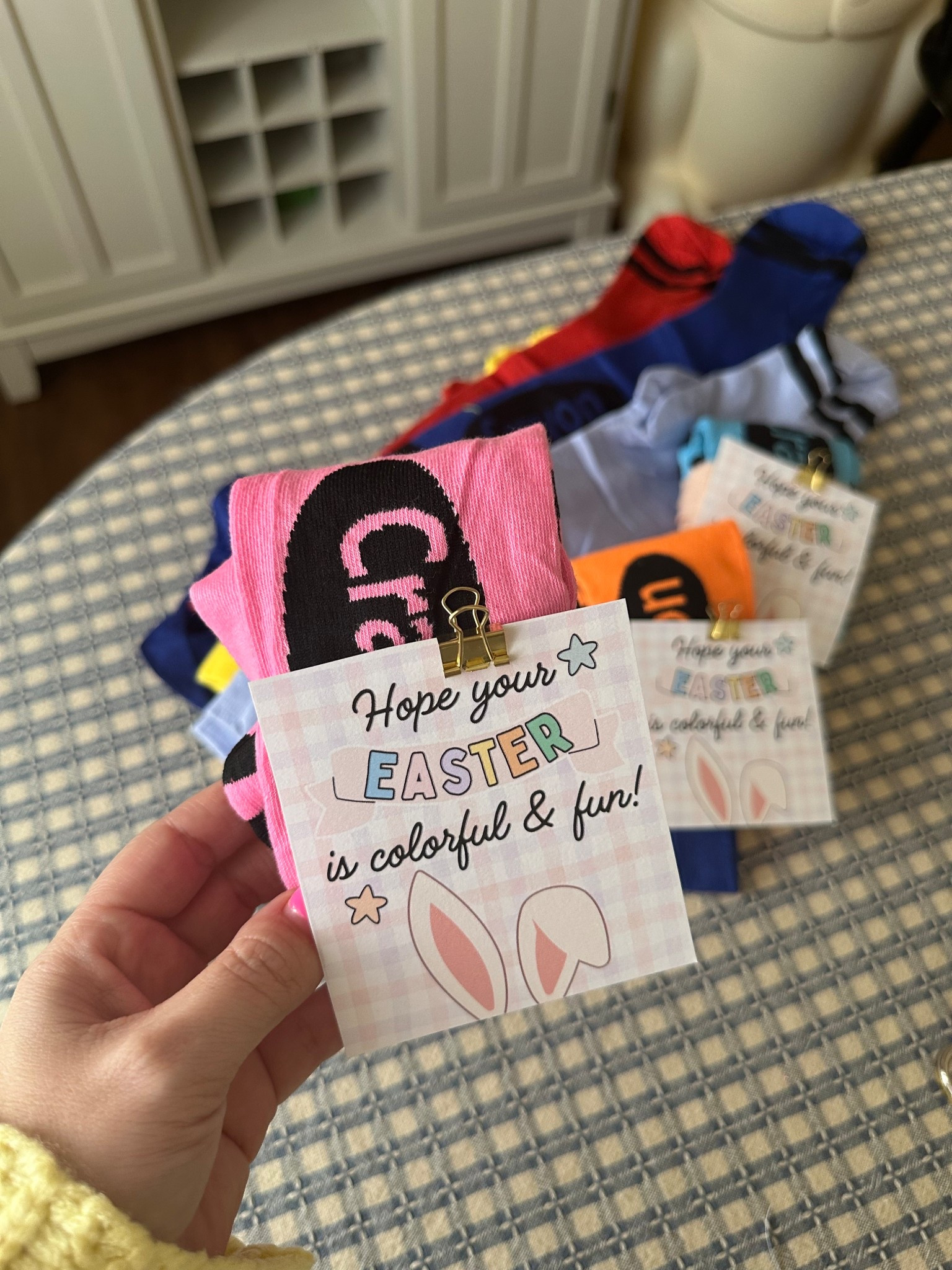 The cutest Easter gift idea using these cute crayon socks! Any teacher would love these socks 😍

#LTKmomlife #LTKSeasonal #LTKKids