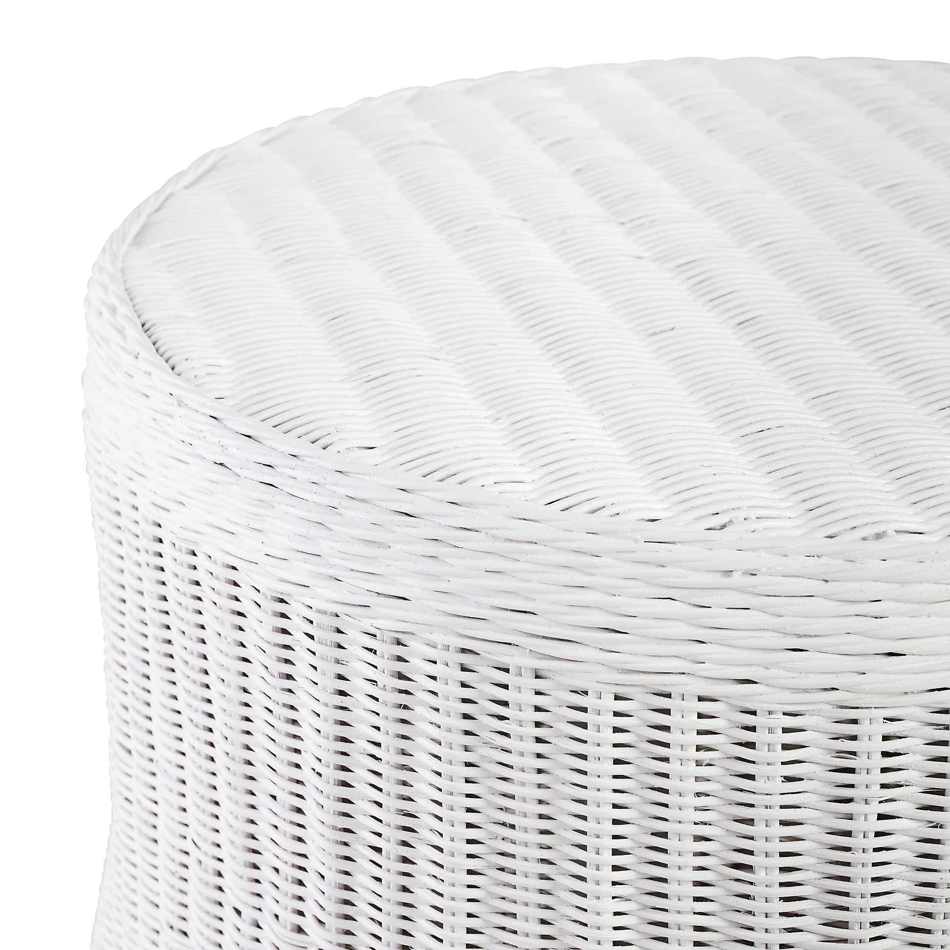 Round Scallop Skirted Side Table in White | Caitlin Wilson Design