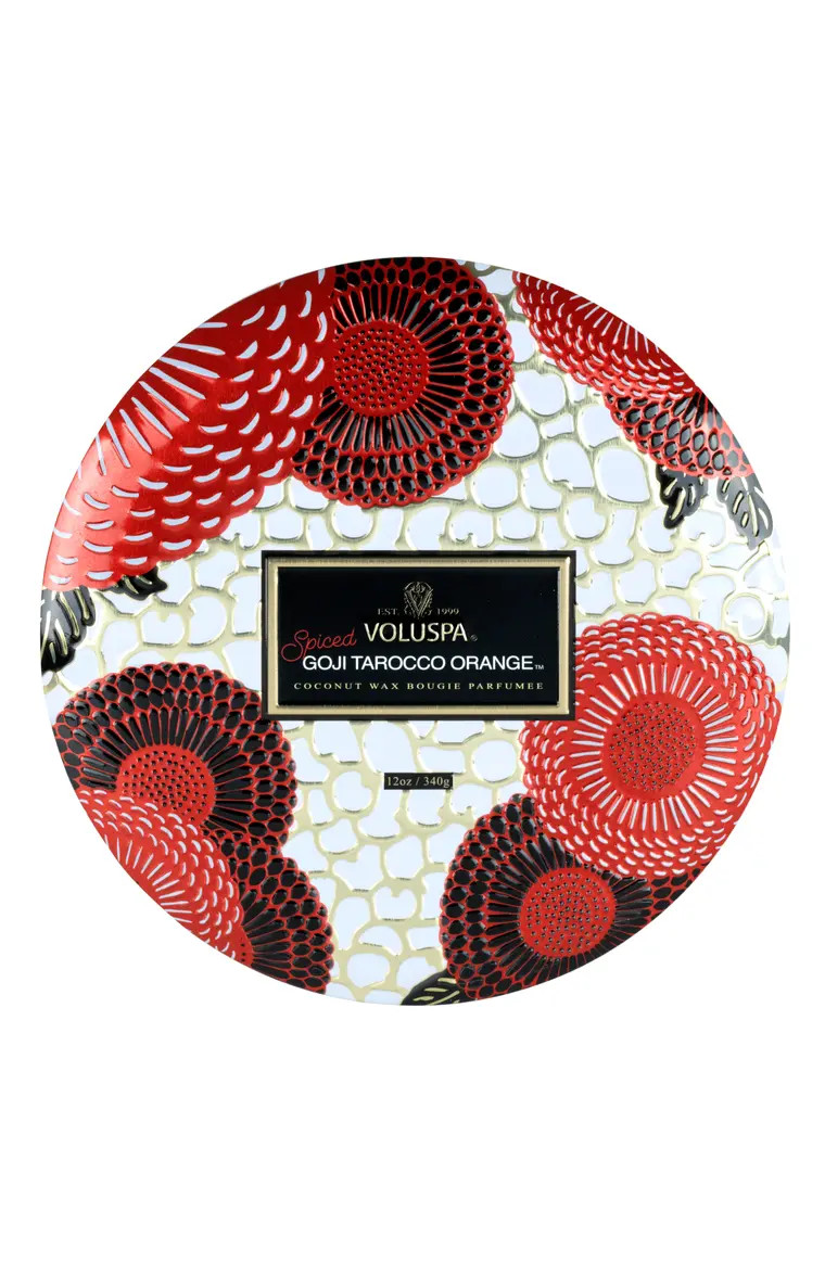 Spiced Goji Tarocco Orange 3-Wick Tin Candle | Nordstrom