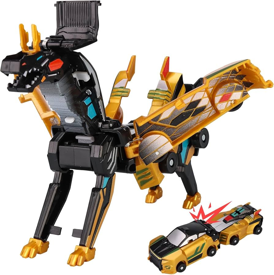 Collision Transforming Dinosaur Car Toy, Magnetic Dinosaur Transformer Car Toys Party Favors Birt... | Amazon (US)