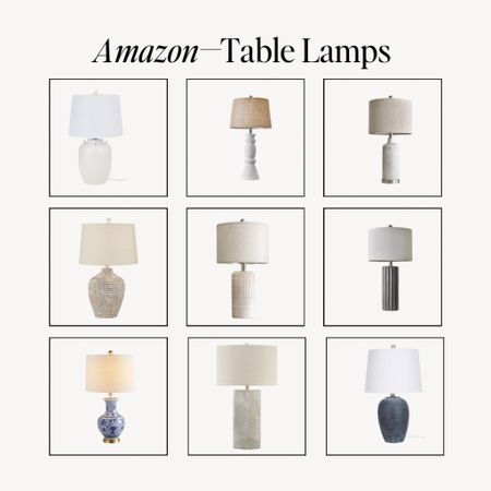 Amazon Table Lamps for your living room!