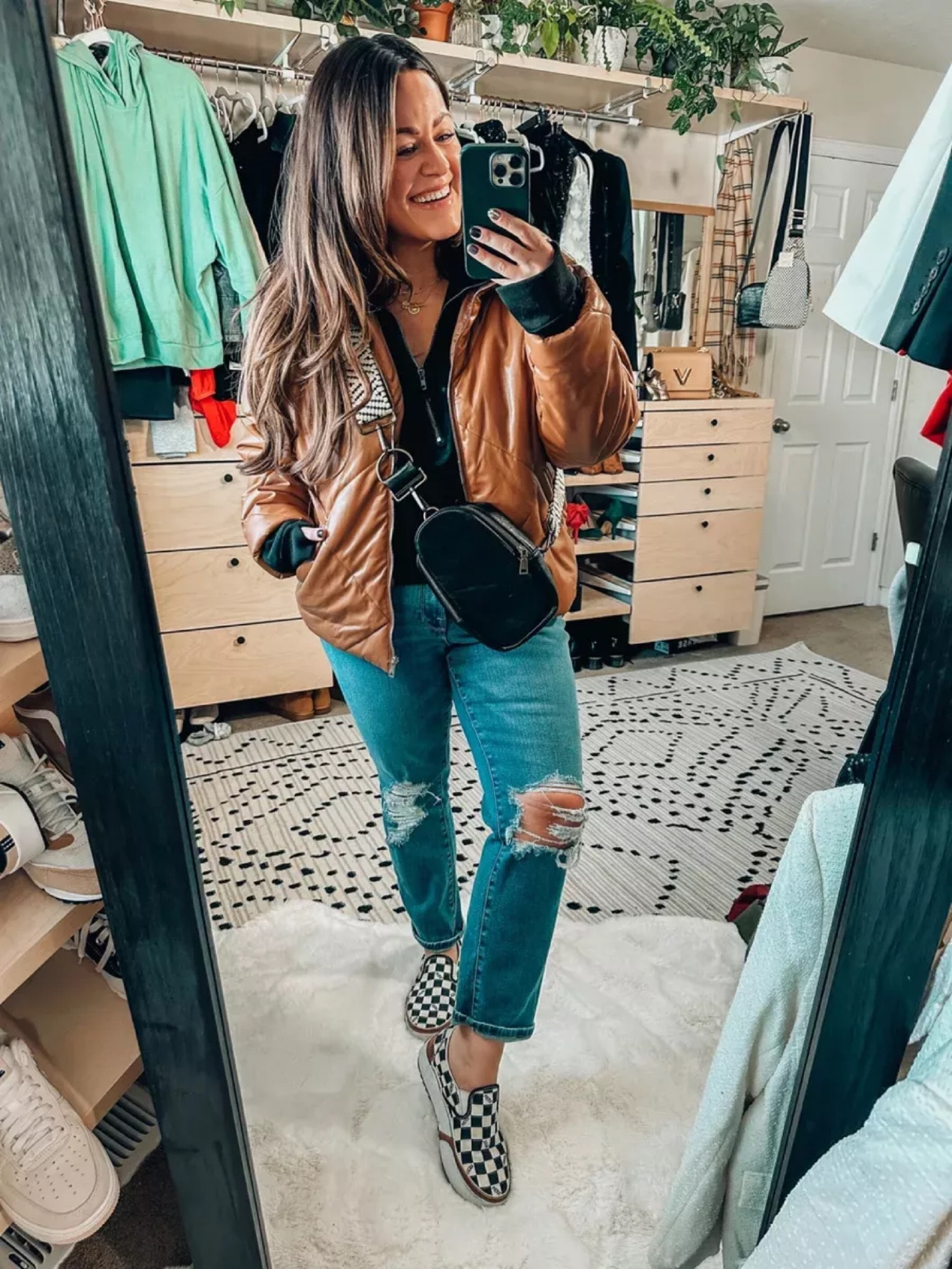 Pink lily casual midsize outfit code: 20TARYN Pullover 3/4 zip sweatshirt- so comfy (xxl for length) I would have done an xl too. Faux leather camel puffer jacket xxl sized up for room to layer Sling bag curve friendly

#LTKunder50 #LTKSeasonal #LTKcurves