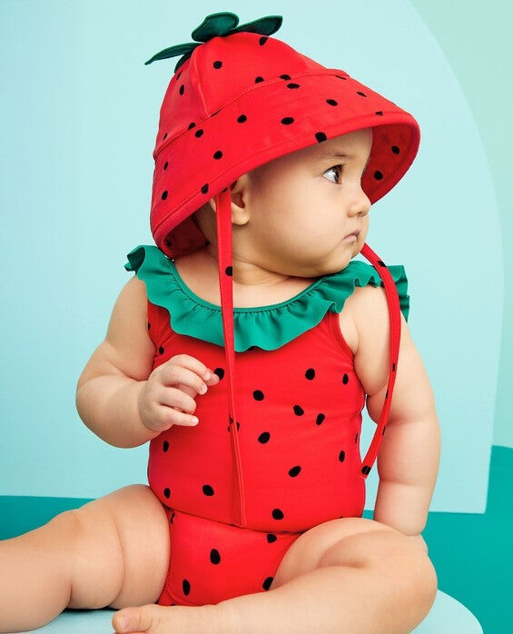 Girls' Strawberry One-Piece Fruit Swimsuit - Size Baby 0-3 mos by Hanna Andersson | Hanna Andersson