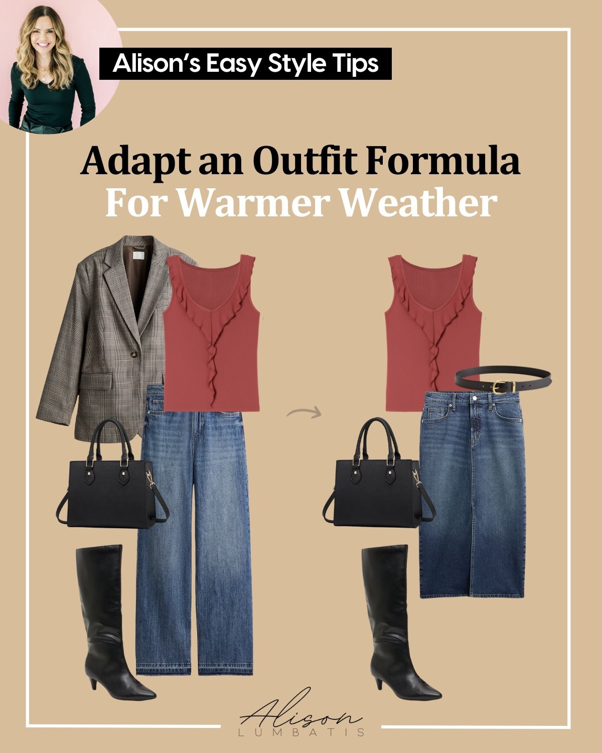 Even though we’re heading into the winter months, I know not everyone lives in a cooler climate (or maybe you just run warm!). If layering isn’t realistic where you are but you still want to look pulled together, here are some easy swaps to try instead:

✨ Add a belt
✨ Add a piece of statement jewelry
✨ Add a hat
✨ Add a hair accessory
✨ Add a scarf or charm to your bag

These simple touches create the same visual interest as layers—without the extra warmth. 

#LTKOver40 #LTKSeasonal #LTKStyleTip