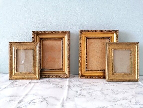 Antique wooden picture frames set, vintage gilded photo frame, frames wall gallery, Victorian gol... | Etsy (US)