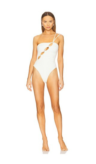 La Porte Nixy One Piece Swimsuit in White. - size S | Revolve Clothing (Global)