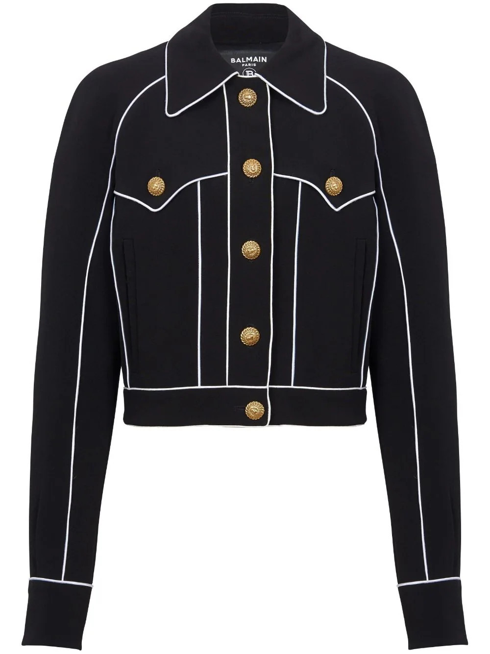 Balmain Western crepe jacket - Black | Farfetch Global